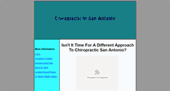 Desktop Screenshot of chiropracticsanantonio.net