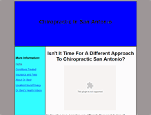 Tablet Screenshot of chiropracticsanantonio.net
